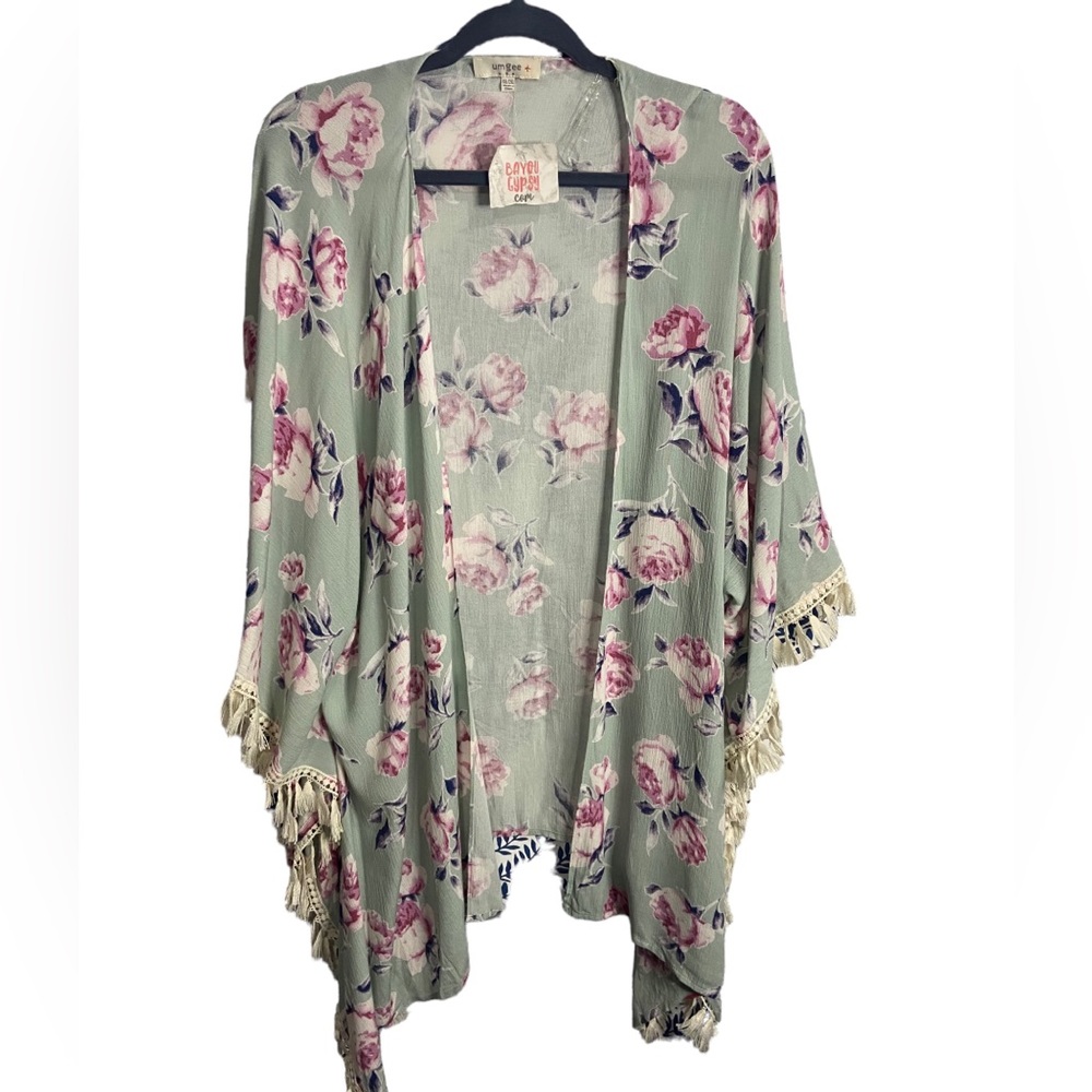 NEW Plus Size Floral Boho Cardigan